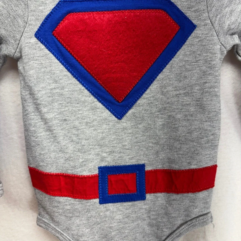 Mud Pie Baby Boys Girls Superhero Long Sleeve Bodysuit 9-12 Months‎